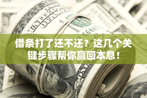 济南借条打了还不还？这几个关键步骤帮你赢回本息！