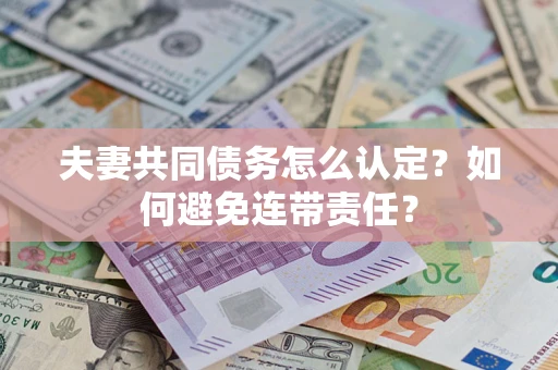 济南夫妻共同债务怎么认定？如何避免连带责任？