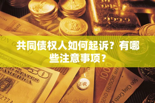 济南共同债权人如何起诉？有哪些注意事项？