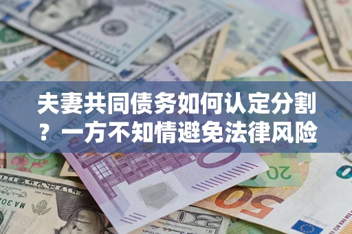 济南夫妻共同债务如何认定分割？一方不知情避免法律风险必看！