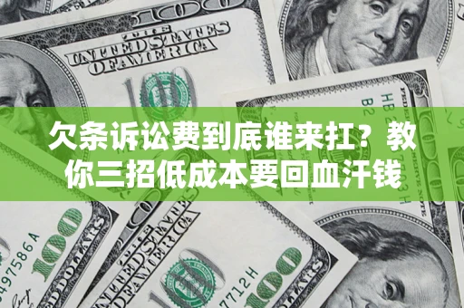 济南欠条诉讼费到底谁来扛？教你三招低成本要回血汗钱